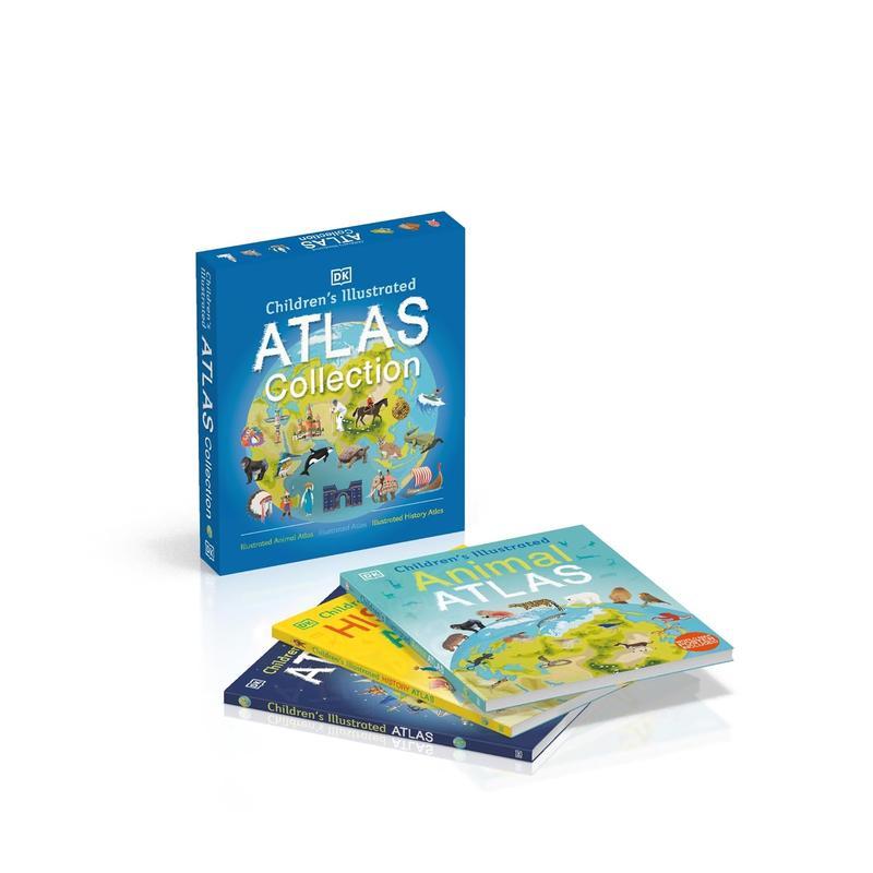 【预售】儿童插图版世界地图百科(地理·动物·历史全彩盒装) Children's Illustrated Atlas Collection 英文进口原版儿童百科
