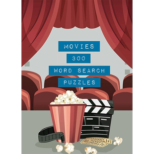 【现货】 Movies: 300 Word Search Puzzles，电影：300个填字游戏 英文原版图书进口正版 Marcel Danesi, Ph.D. 生活综合