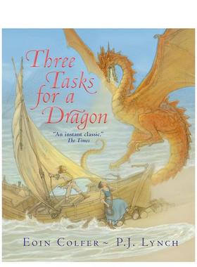 【预售】龙的三项任务Three Tasks for a Dragon英文进口原版图书儿童绘本Eoin Colfer6-9岁