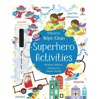 【现货】【可擦】超级英雄活动【Wipe-Clean】Superhero Activities英文进口原版儿童趣味图书Kirsteen Robson3-6岁