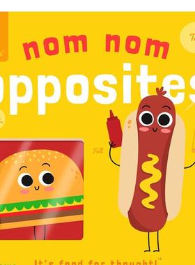 【现货】以前的笔名:对立Nom Nom:Opposites英文进口原版儿童绘本图书Forrest Everett百科