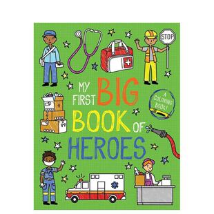 涂色启蒙书：英雄大书My 6岁 Books3 Coloring 预售 我 Heroes英文进口原版 Big First Bee Book 儿童趣味图书Little