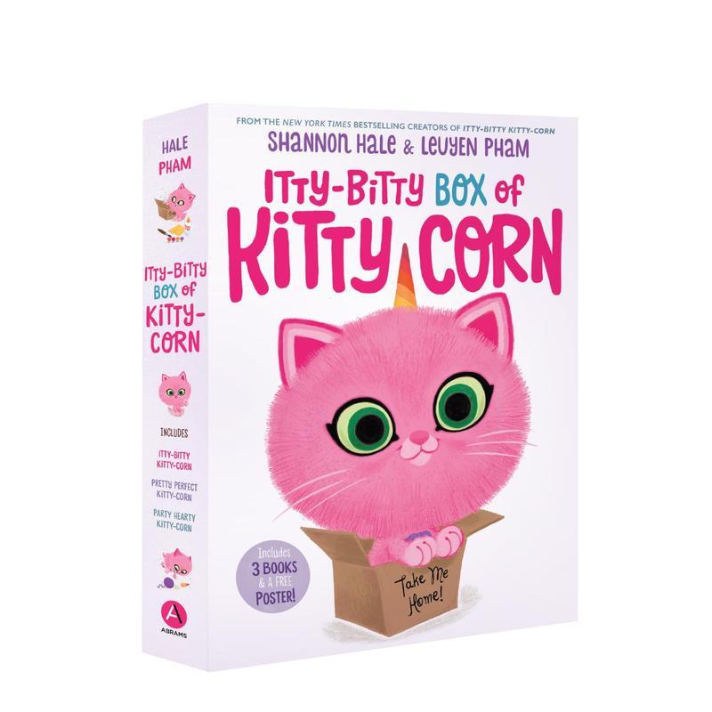 【预售】小猫与独角兽套装（一套3本） 赠海报Itty-Bitty Box of Kitty-Corn【Kitty-Corn】英文进口原版儿童绘本图书3-6岁Shanno