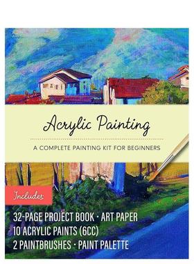 【现货】亚克力画：新手入门全套装 acrylic Painting Kit: a Complete Painting Kit fors 英文进口原版艺术画册画集Chartwell B