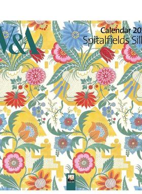 【预售】V&A：斯皮塔佛德丝绸 2026年挂历（艺术日历） V&A: Spitalfields Silks Wall Calendar 英文进口原版日历 文创送礼