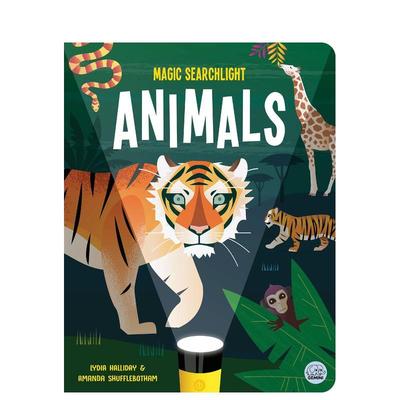 【预售】【魔法探照灯】动物Magic Searchlight - Animals英文进口原版儿童图书Lydia Halliday