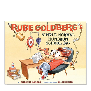 【现货】鲁布·戈德堡简单、正常、单调的学校日 Rube Goldberg's Simple Normal Humdrum School Day英文儿童绘本原版图书外版进