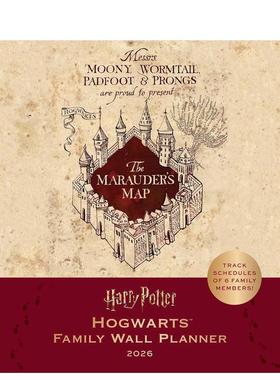 【现货】2026哈利·波特：霍格沃茨家族墙历 2026 Harry Potter: Hogwarts Family Wall Planner 英文原版日历 文创送礼Insight E