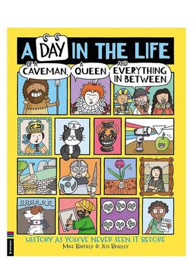 【现货】A Day in the Life of a Caveman,a Queen and Everything In Between，地球上的爆笑历史 #历史 科普漫画 英文进口原版儿