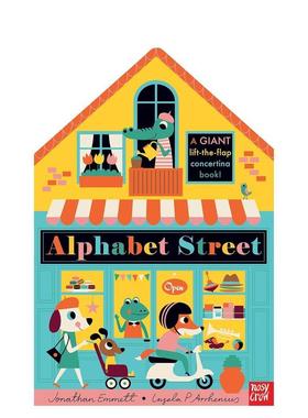 【预售】字母街 场景机关翻翻书Alphabet Street英文进口原版儿童趣味图书Jonathan Emmett & Ingela P Arrhenius