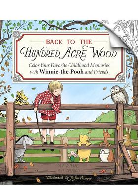 【现货】回到百亩森林 小熊维尼涂色本 Back to the Hundred Acre Wood 英文进口原版生活综合图书JiaJia Hamner外文正版