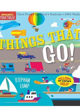 【预售】咬咬书：会移动的东西！ Indestructibles: Things That Go!英文进口原版儿童趣味图书Amy Pixton外文