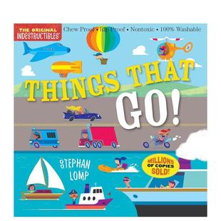 【预售】咬咬书：会移动的东西！ Indestructibles: Things That Go!英文进口原版儿童趣味图书Amy Pixton外文