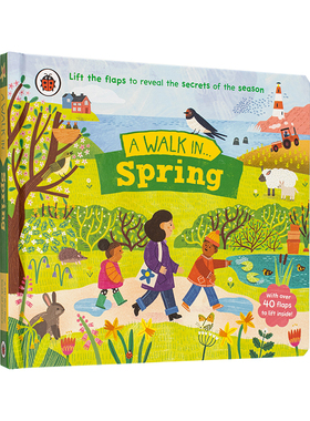 【现货】A Walk in Spring，【翻翻书】春日漫游 Ladybird, Hannah Abbo Ladybird 英文儿童趣味图书