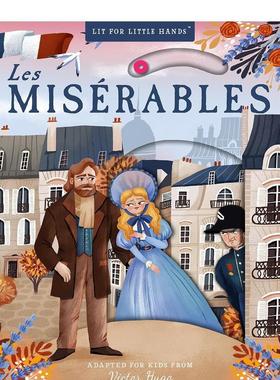 【预售】【小手翻翻】悲惨世界 经典读物机关书【Lit for Little Hands】Les Misérables英文进口原版图书儿童绘本Ogla Skomorok