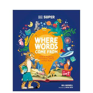【现货】DK词汇:前缀、后缀和词根指南 DK Super Where Words Come From 英文进口原版儿童语言/概念启蒙图书籍DK外文正版