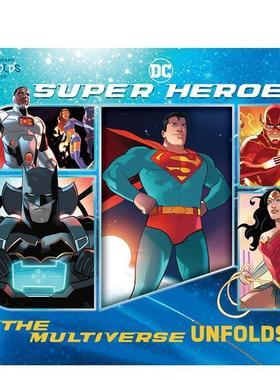 【预售】DC超级英雄：手风琴式折页书【Unfolds Book】DC Super Heroes英文儿童图书籍进口原版Abrams Books for Young Readers3-