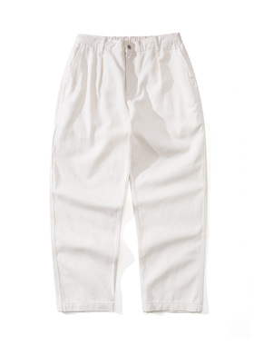 RN77 日系水洗喷马骝cleanfit宽松直筒牛仔裤男白色百搭