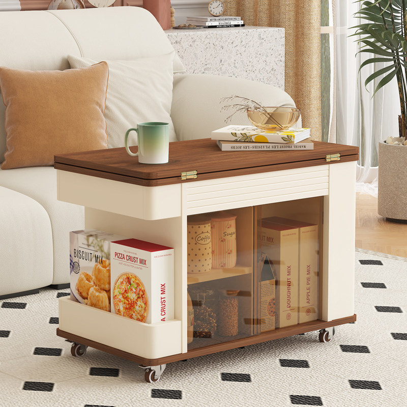 实木带轮可移动储物推车客厅沙发边几收纳置物架家用小茶几桌轻奢,住宅家具,移动边几/推车,淘宝优惠券,粉丝福利购,淘宝优惠卷