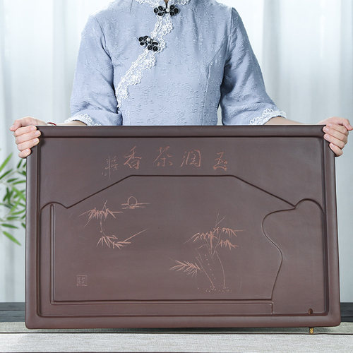 中式长方形紫砂宜兴简约大气