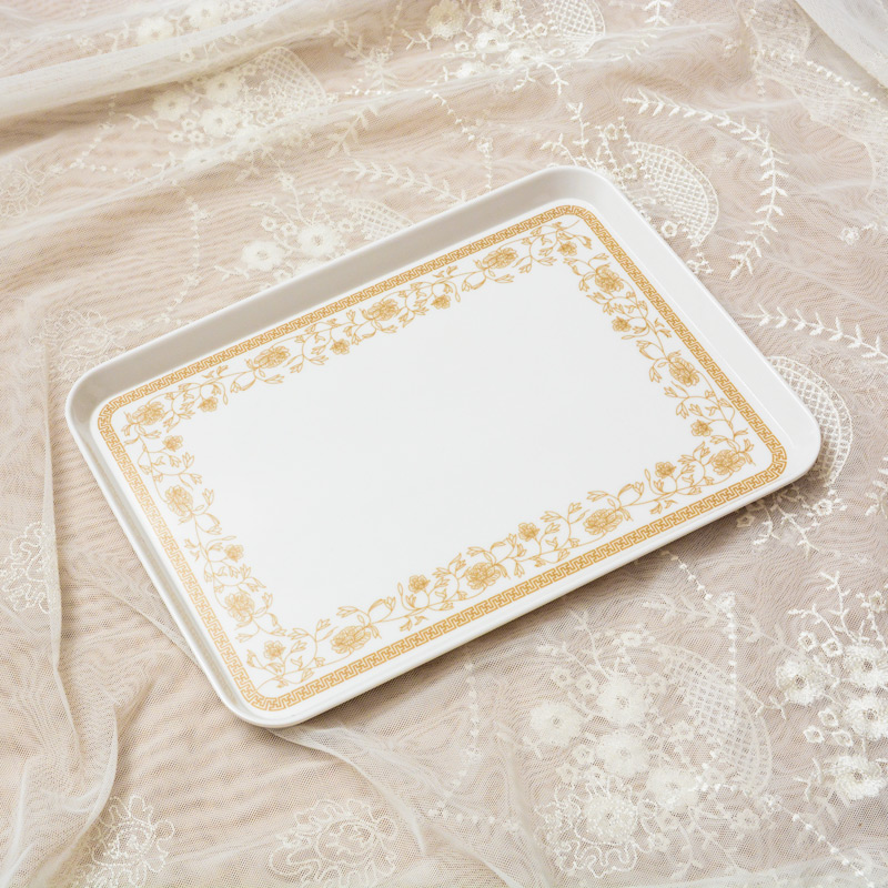 仿瓷杯盘长方形密胺欧式