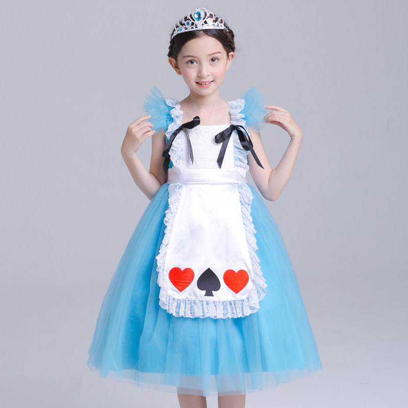 六一节爱丽丝梦游仙境儿童服装裙子cosplay公主蓬蓬裙礼服演出服