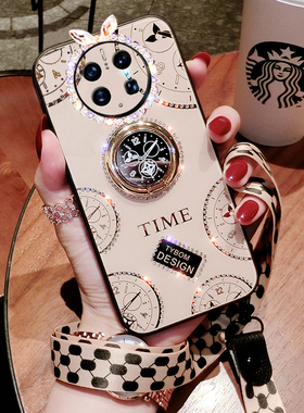 VOKASE 适用华为mate50手机壳新款mate40pro保护套女款网红mt30高级感m20por时尚个性创意水钻高档奢华挂绳