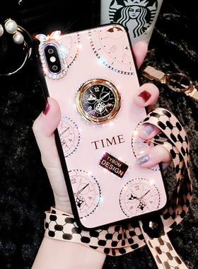 适用iPhonex手机壳xs女xsmax网红iPhone6s新款6sp苹果7plus个性i8防摔x硅胶xr潮牌11pro带挂绳支架max/promax