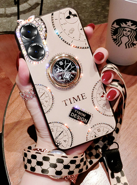 VOKASE 水钻适用华为荣耀60手机壳新款60pro保护套新品高级女款网红个性创意高档奢华防摔全包带挂绳磁吸支架