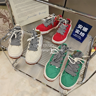 撤柜小众原创德训帆布女鞋春季百搭ins厚底运动休闲小白面包鞋潮