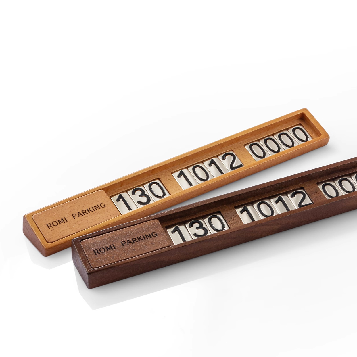 可隐藏式实木临时停车号码牌