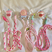 ins趣味手柄奶茶棒棒糖背夹斜跨长绳手机壳便携防丢挂脖肩带斜跨绳长款 diy手机链条潮 挂链创意网红女挂绳新款