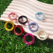 满钻圆扣手机挂绳挂环手链汽车钥匙活扣通用手串ins时尚 小清新结实牢固防断防摔手机挂件扣手机壳挂绳扣