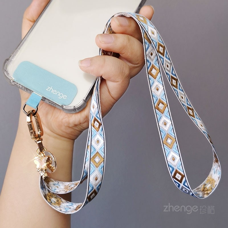 双域手机挂绳挂脖长款女好看小众精致菱格织带宽版不勒脖子户外旅游出行防丢钥匙扣结实耐用电话套壳百搭新款,3C数码配件,手机挂件/手机链,淘宝优惠券,粉丝福利购,淘宝优惠卷