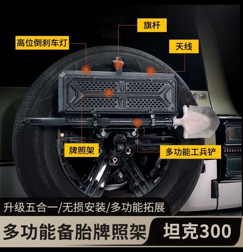 坦克300牌照架拓展功能