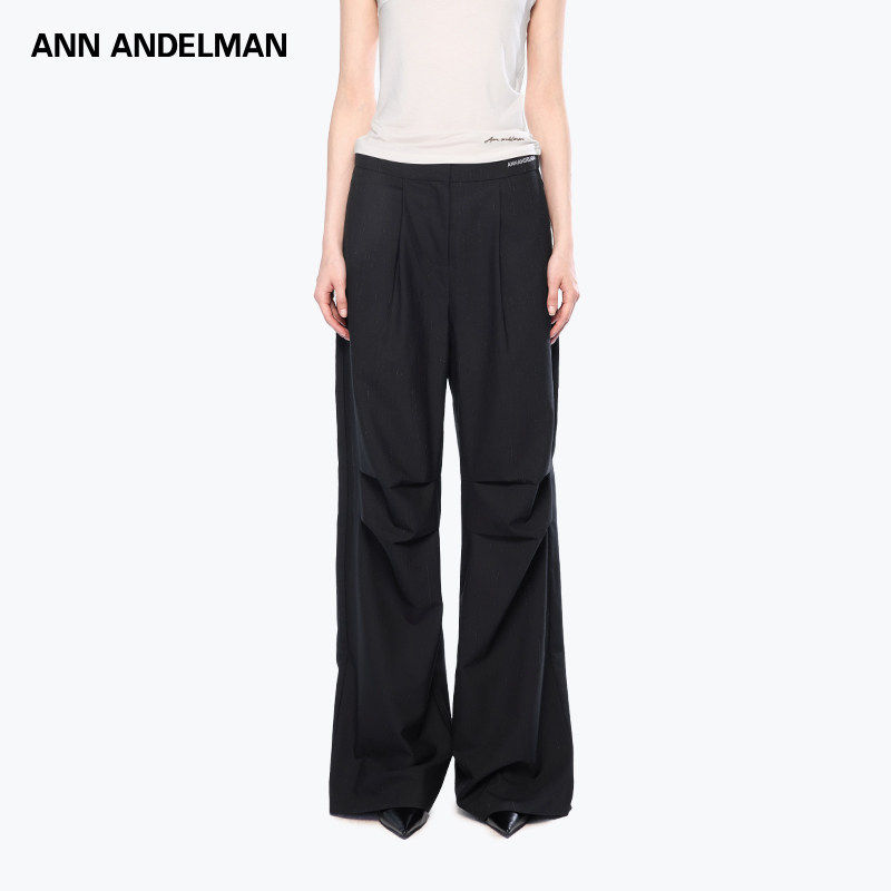 【明星同款】ANN ANDELMAN2025直筒宽松休闲长裤西裤版降落伞裤女,女装/女士精品,休闲裤,淘宝优惠券,粉丝福利购,淘宝优惠卷