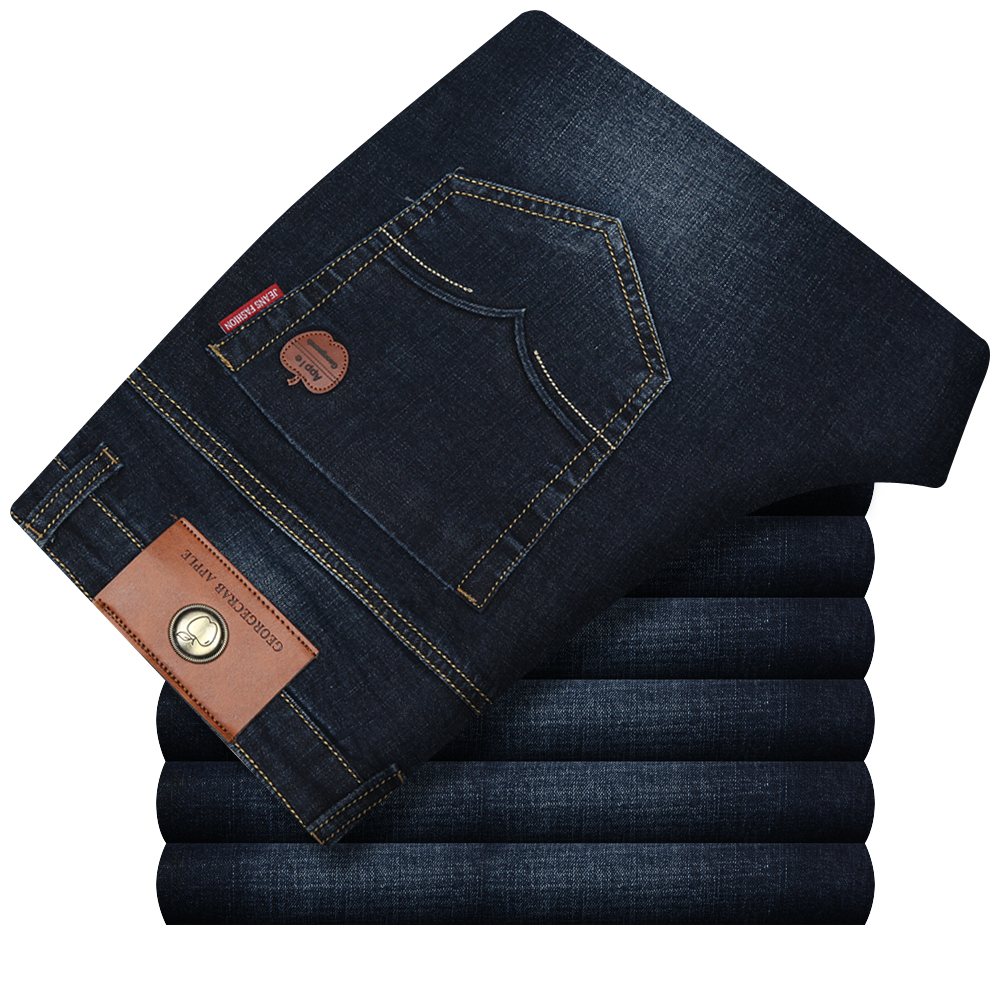 Mùa hè của apple denim quần short nam trung niên của nam giới thường lỏng kích thước lớn phần mỏng 7 điểm quần ống túm cắt quần