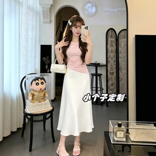 150小个子穿搭巨好看半身裙套装女夏2026新款绝美短袖T恤两件套XS