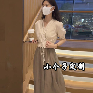 网纱半身裙两件套XS145 新款 150矮小个子高级感穿搭一套装 2025夏季