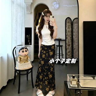 150矮小个子穿搭巨好看半身裙套装女夏2026新款短袖T恤绝美两件套