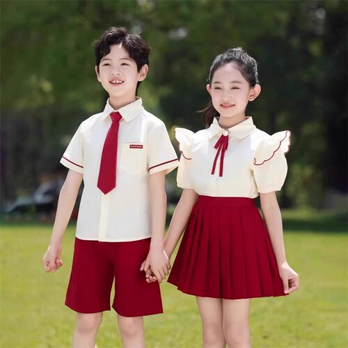 小学生校服六一节舞蹈大合唱表演出服运动会毕业照班服幼儿园园服