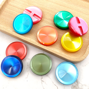 50mm有机玻璃纽扣扣子女大衣珠光衣服扣七八十年代老式圆形黑色扣