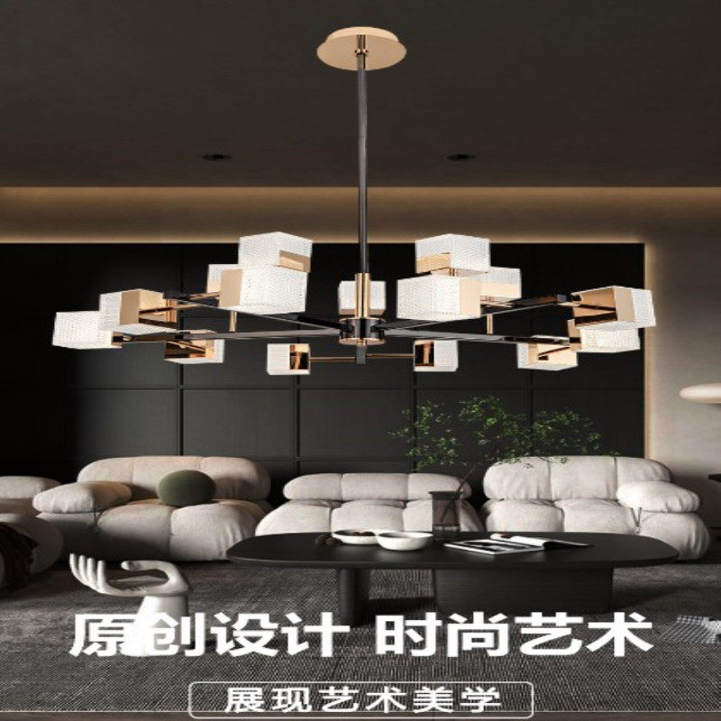 雷士照明新款上市现代简约北欧风格吊灯方宇系列客厅餐厅卧室书房_虎窝淘