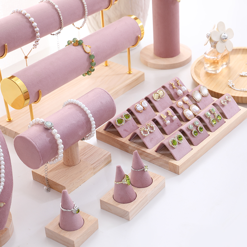 实木首饰展示架直播珠宝摆摊陈列