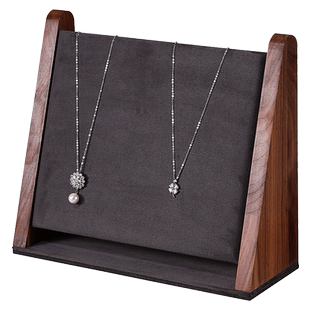 黑胡桃木首饰架项链展示架饰品店高档珠宝项链道具吊坠架橱窗摆件