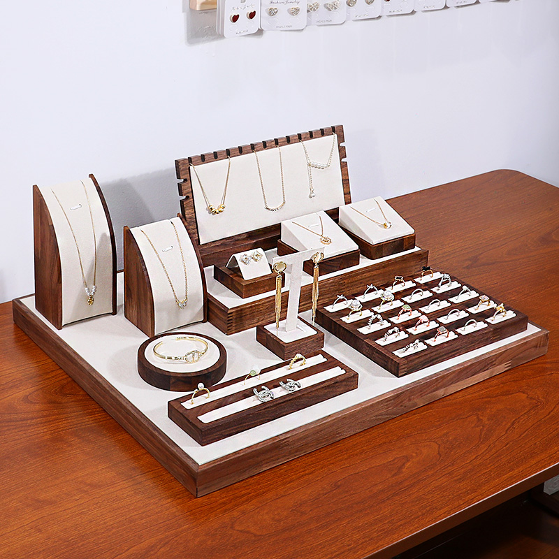 胡桃木饰品展示架珠宝摆件