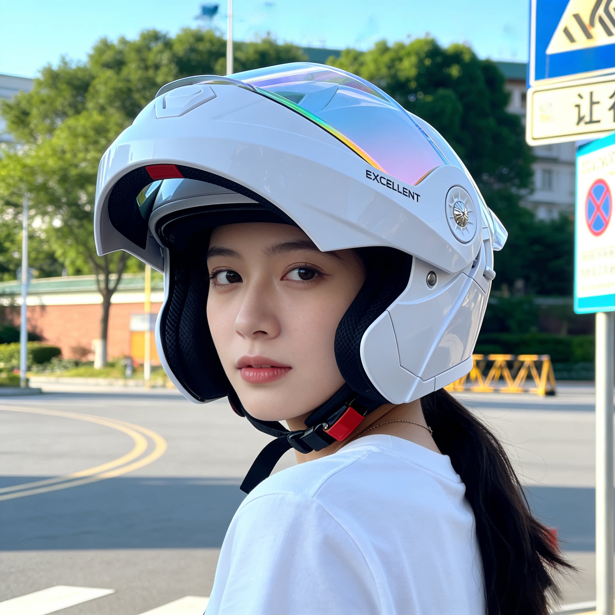 3C认证揭面盔电动车头盔男士女款2026新款秋冬季保暖安全帽四季图片