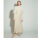 长袖 显瘦长裙女纯色时尚 A字连衣裙 通勤百搭圆领套头修身 日单新款