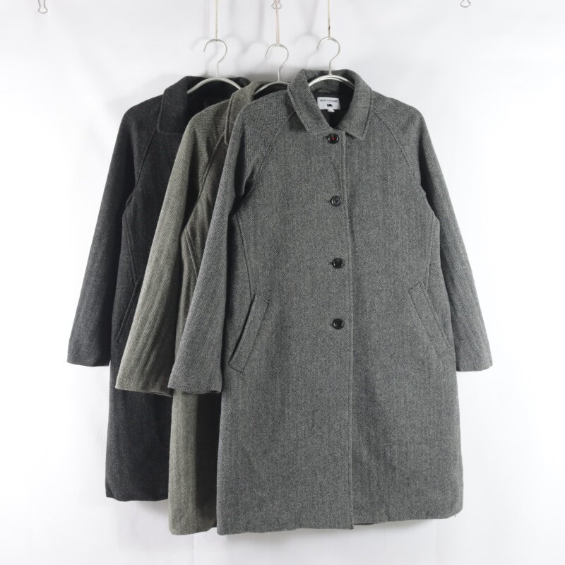 日单新款通勤百搭单排扣直筒显瘦女纯色时尚长袖中长款毛呢外套