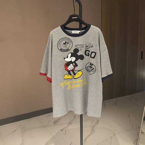 【米奇漫章】女款夏季宽松百搭个性潮流印花短袖T恤CP1063